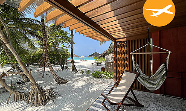 fotka zľavy Raj na Maldivách v Barefoot Eco Hotel*** priamo na súkromnej pláži s raňajkami a odletom z Viedne a Prahy